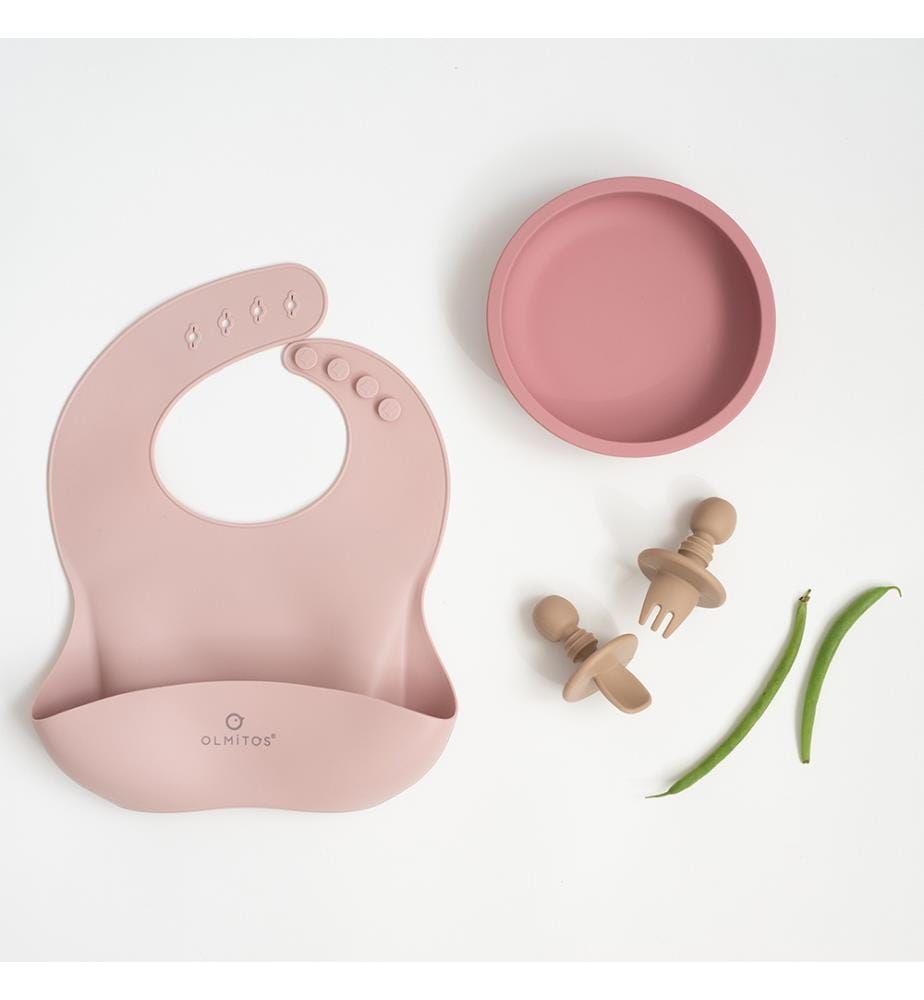 Servizio da tavola in silicone da 4 pezzi - Rosa