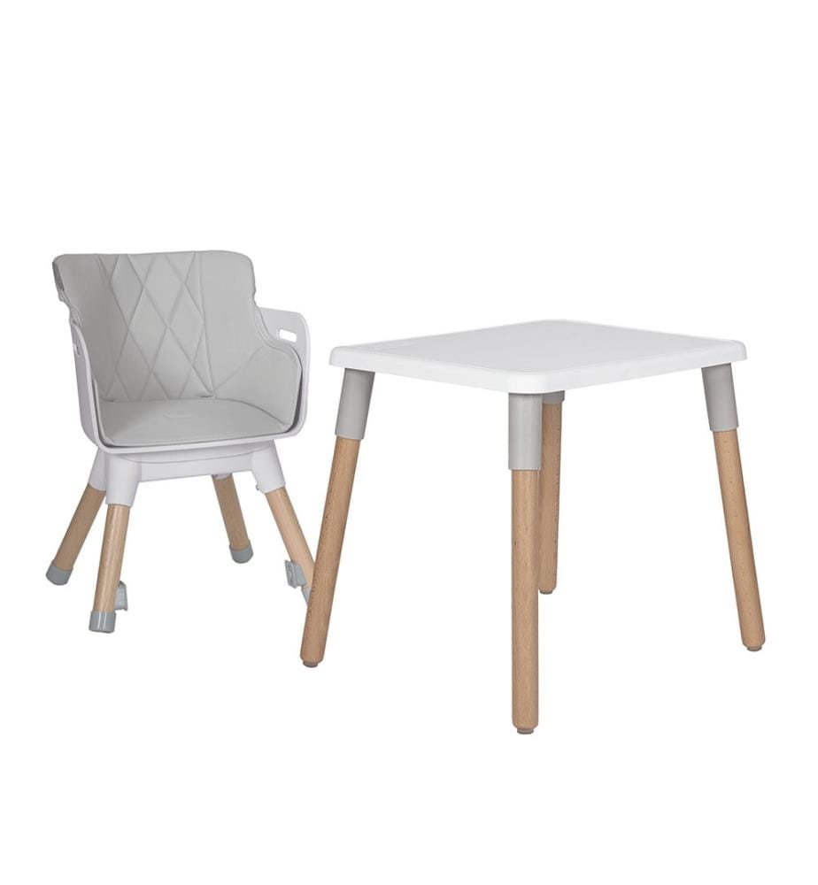 Set composto da seggiolone e sedia Kombo - Grigio