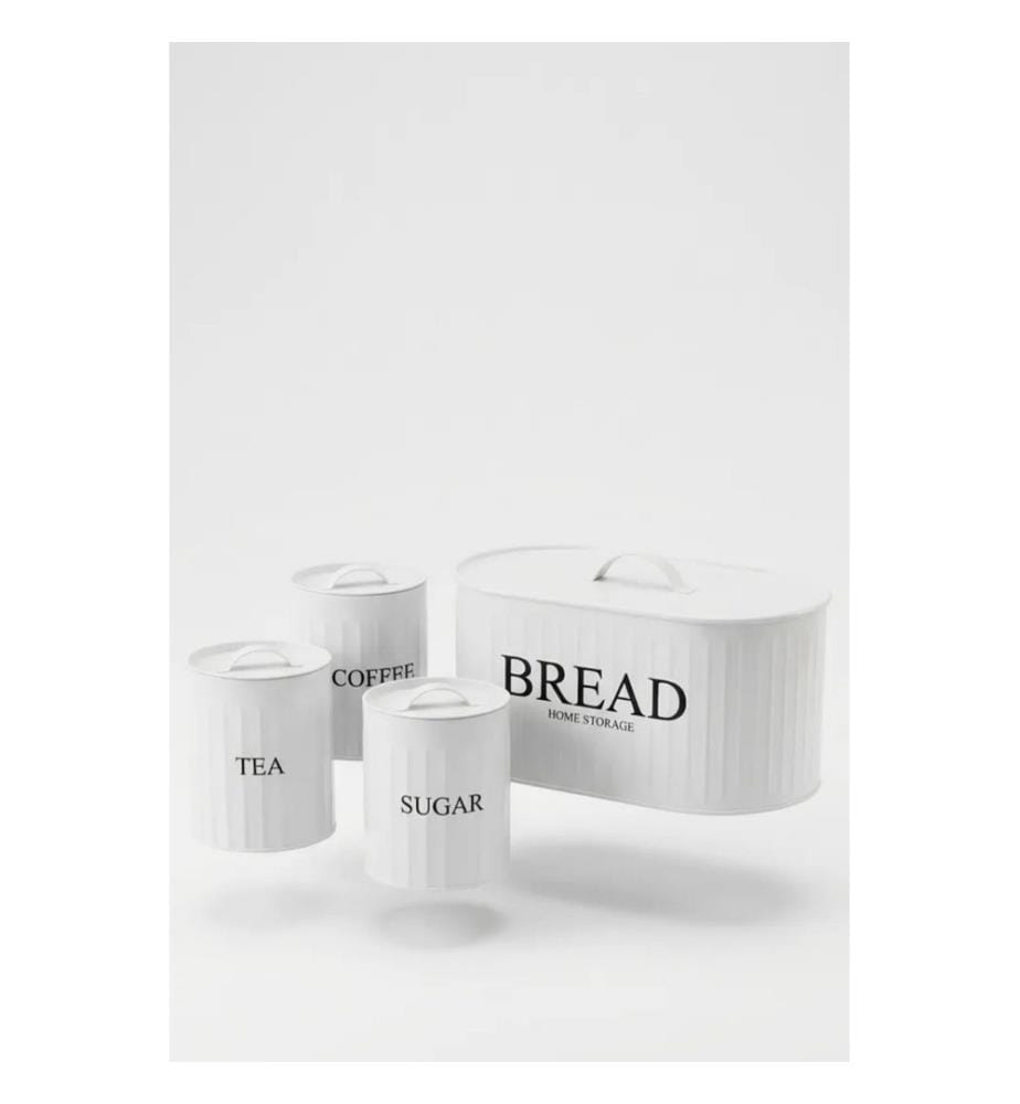 Lot de boîtes de rangement (4 pièces) - Blanc