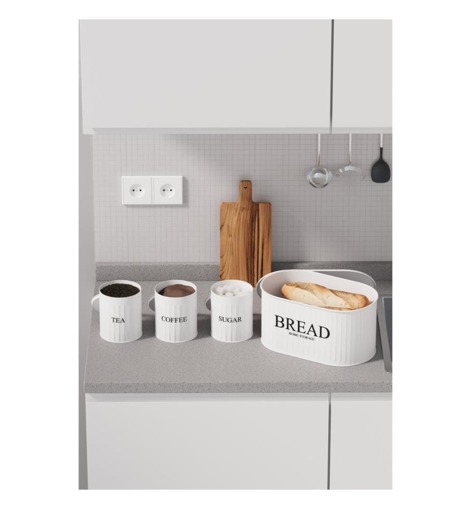 Lot de boîtes de rangement (4 pièces) - Blanc