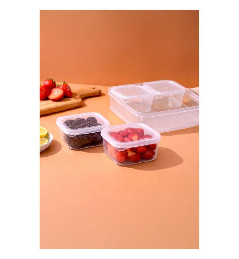 Aufbewahrungsbox-Set (5-teilig) – transparent