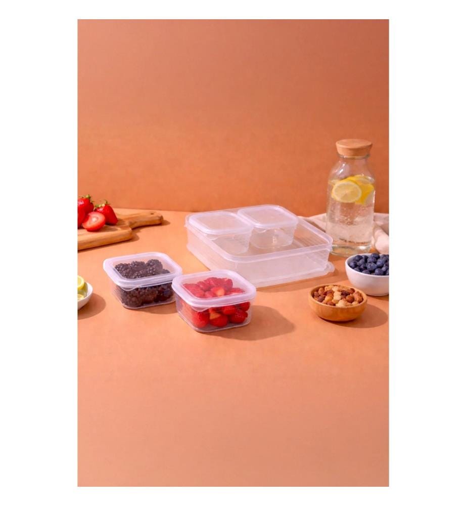 Aufbewahrungsbox-Set (5-teilig) – transparent