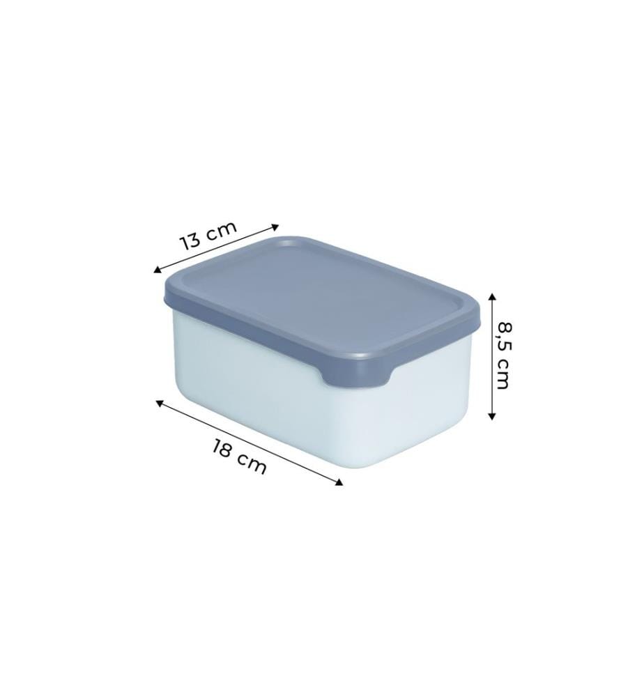 Lot de boîtes de rangement (4 pièces) - Bleu