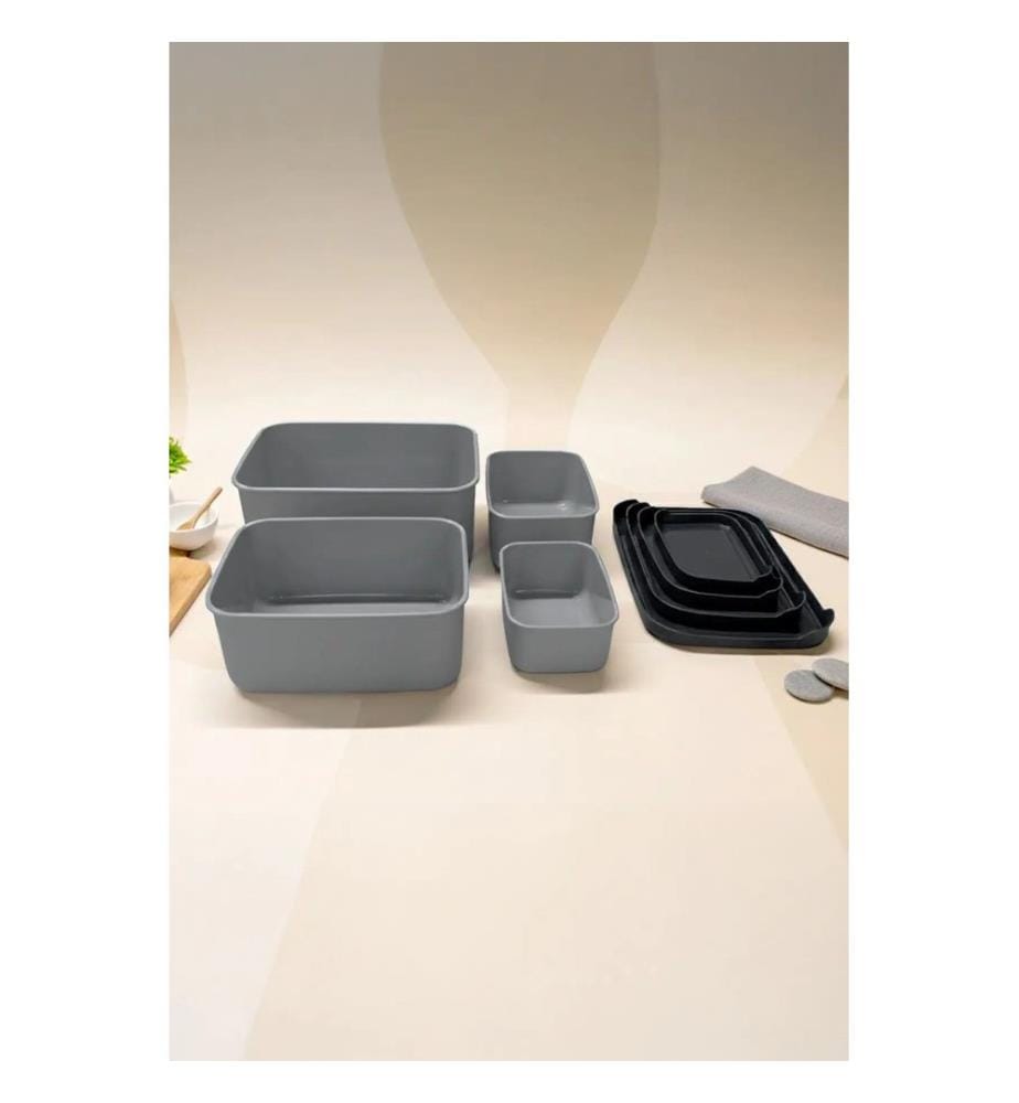 Aufbewahrungsbox-Set (8-teilig) – Grau