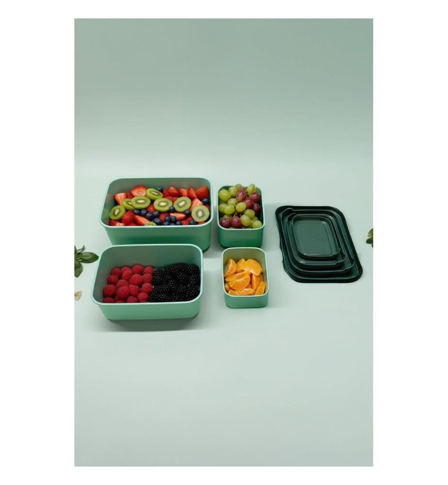 Lot de boîtes de rangement (12 pièces) - Vert