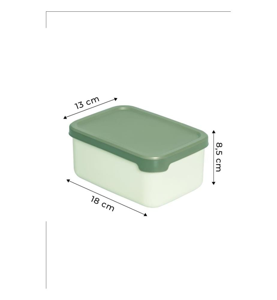 Lot de boîtes de rangement (12 pièces) - Vert