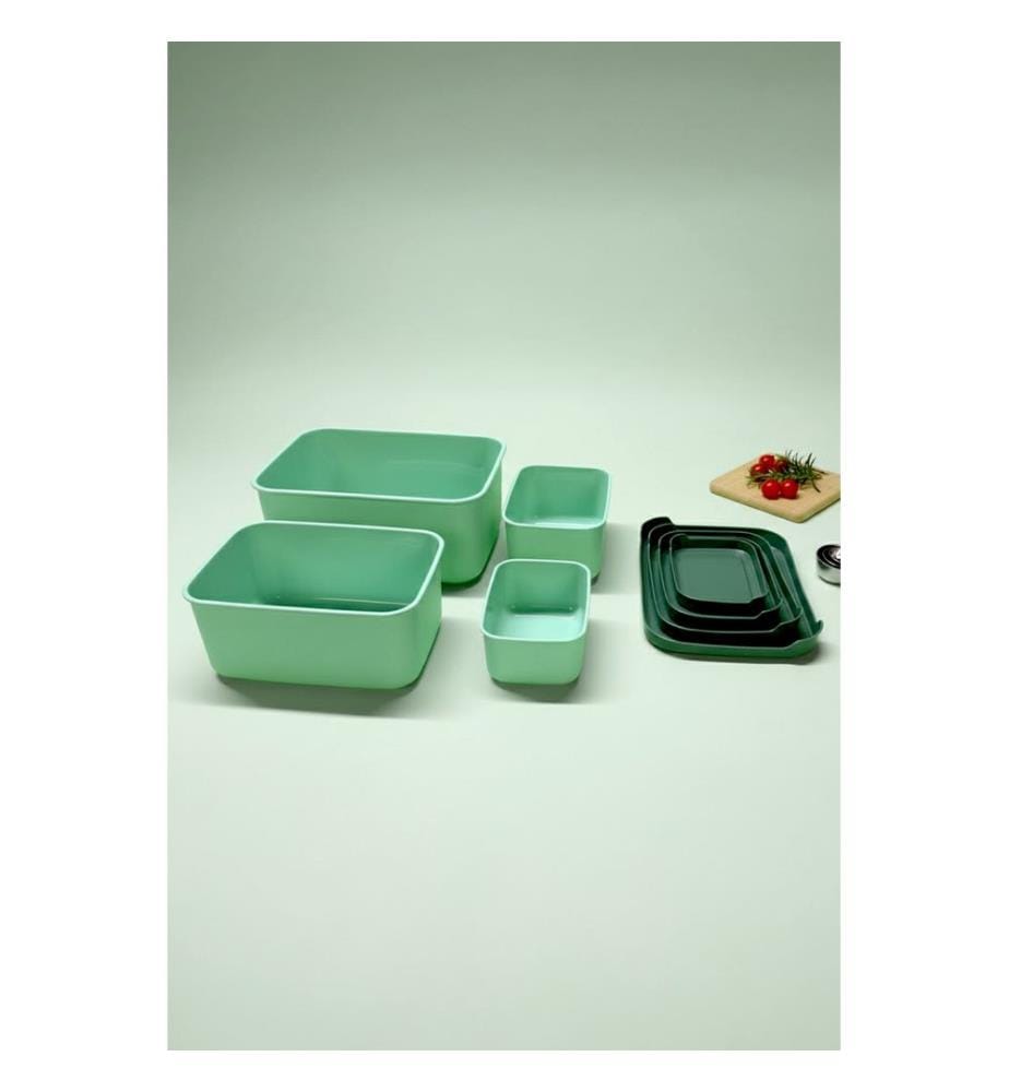 Lot de boîtes de rangement (4 pièces) - Vert