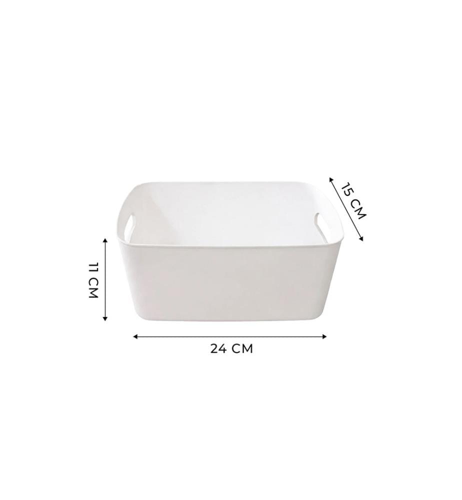 Lot de boîtes de rangement (12 pièces) - Blanc