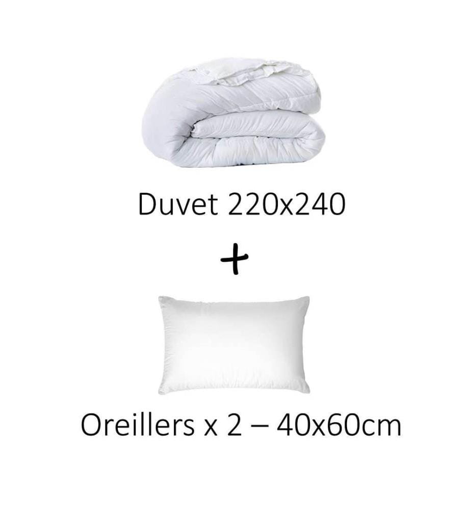 Set Matratze 160 x 200 + 2 Kopfkissen 60 x 40 + 1 Duvet 220 x 240 cm - Magellan 30 cm