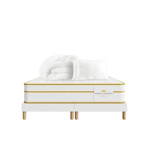 Set Matratze 160 x 200 + 2 Bettroste 80 x 200 + 2 Kopfkissen 60 x 40 + 1 Duvet 220 x 240 cm - Magellan 30 cm