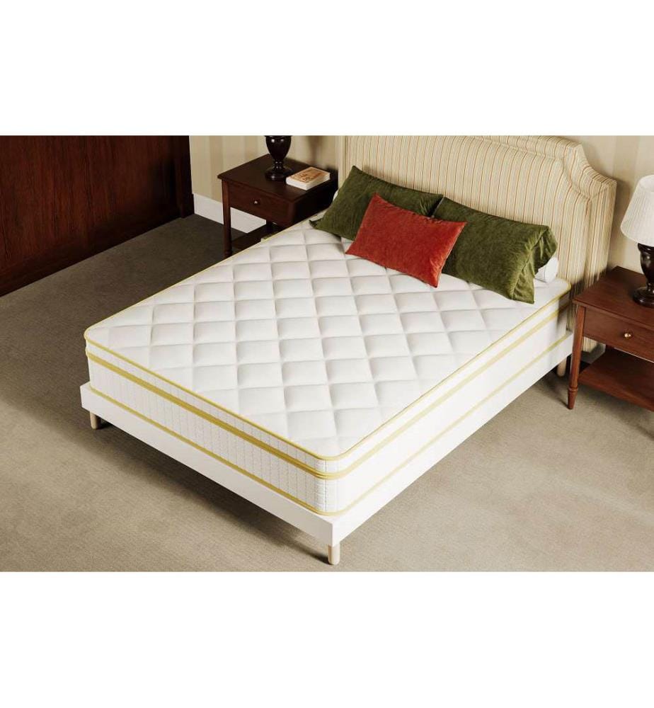 Set Matratze + Bettrost 140 x 200 + 2 Kopfkissen 60 x 40 + 1 Duvet 200 x 200 cm - Magellan 30 cm