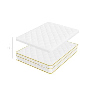 Set Super Confort 140 x 200 Matratze + 1 Matratzenauflage 5 cm - Magellan 30 cm