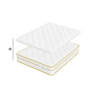 Set Super Confort 140 x 190 Matratze + 1 Matratzenauflage 5 cm - Magellan 30 cm