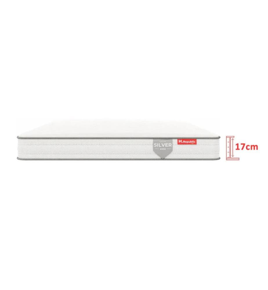 Pack Mattress +2 box springs 160 x 200 cm - HSILVER 17 cm