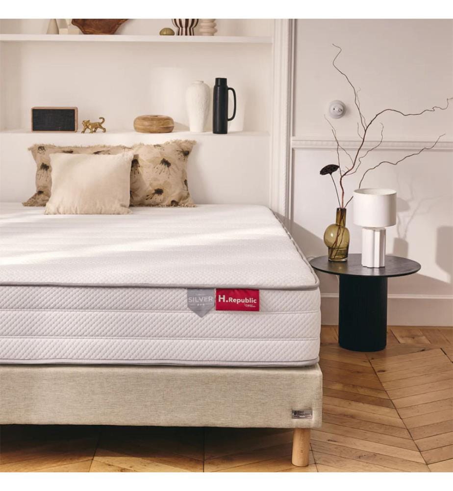 Pack Mattress +2 box springs 160 x 200 cm - HSILVER 17 cm