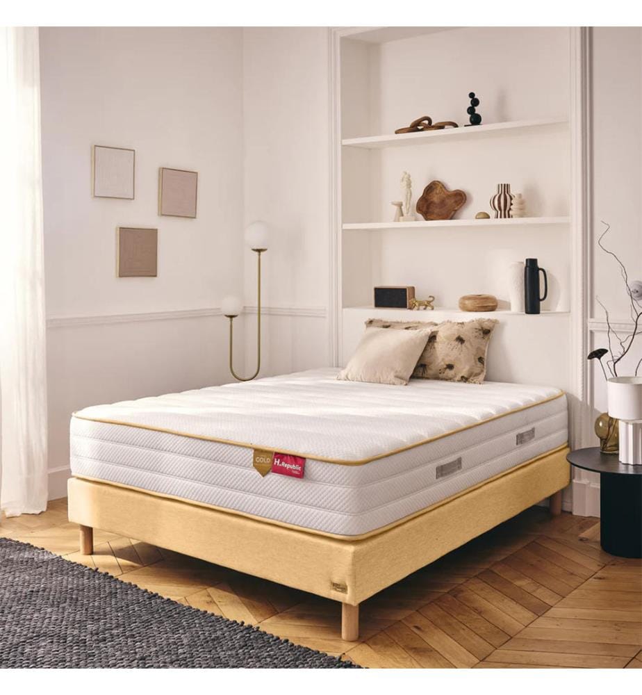 Mattress pack 180x200x25cm + 2 box springs 90x200 + 2 pillows 60x40x30cm + 1 comforter 240x260cm