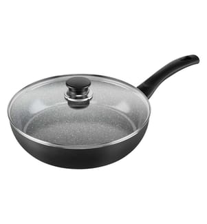 Keramik Schmorpfanne mit Deckel 28 cm - Schwarz