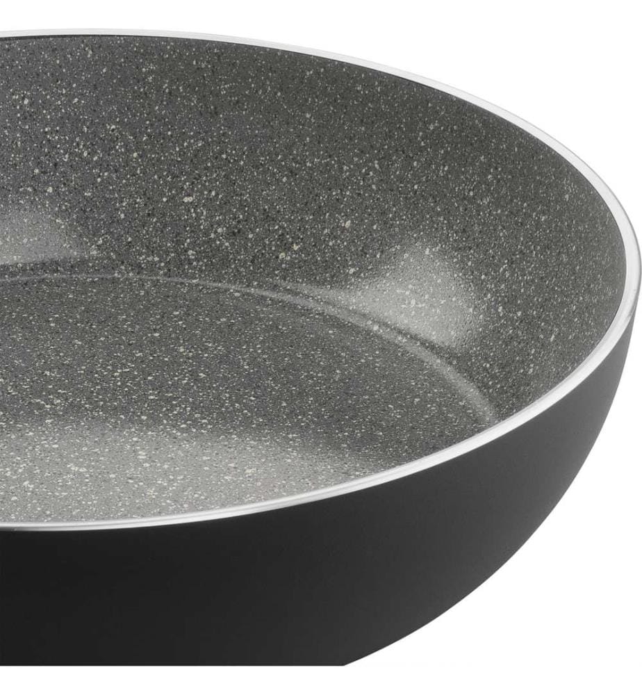 Keramik Schmorpfanne mit Deckel 28 cm - Schwarz