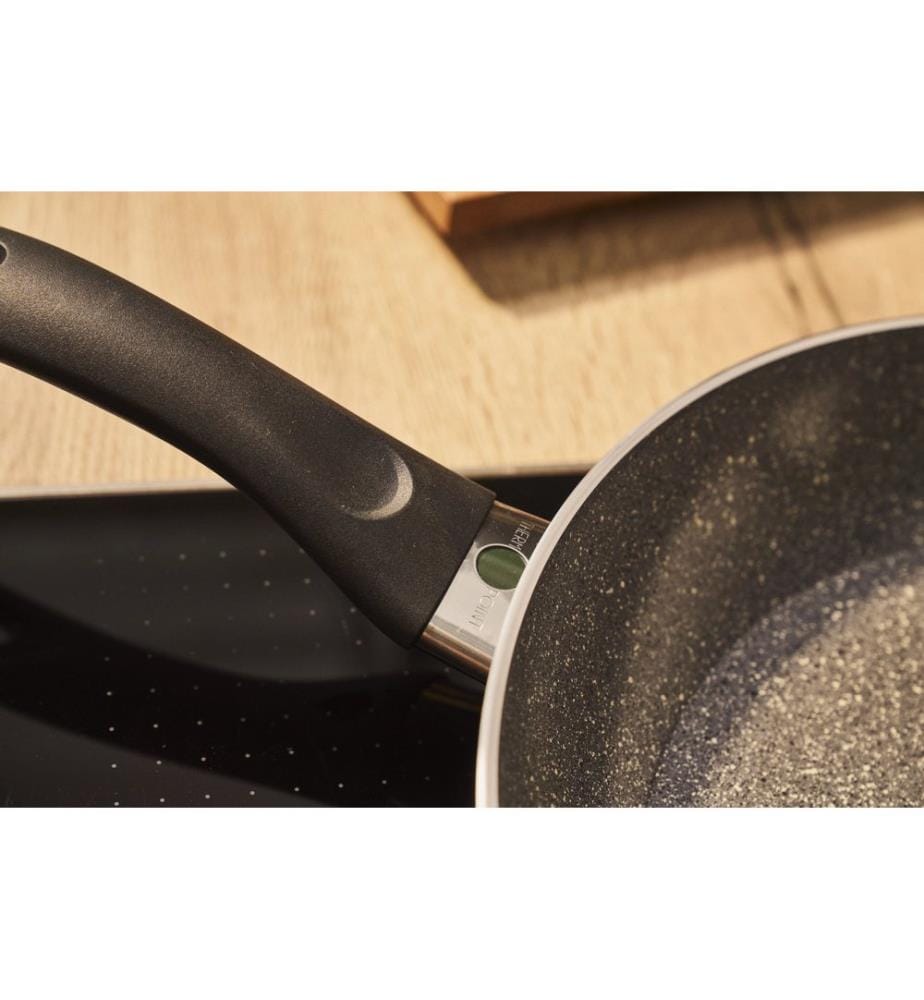 Keramik Schmorpfanne mit Deckel 28 cm - Schwarz