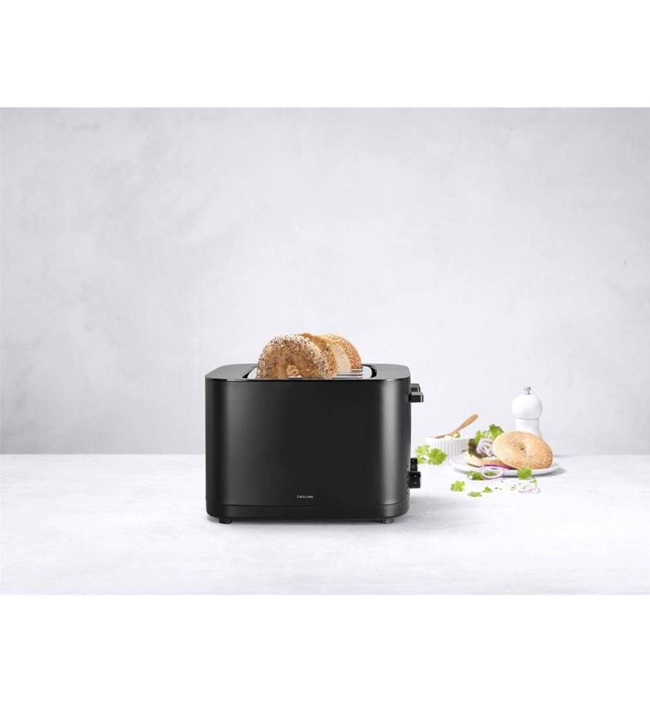 Toaster - Enfinigy - 2 Schlitze mit Brötchenaufsatz, schwarz