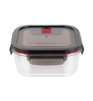 Gusto Quadratischer Glasbehälter 1100 ml - Transparent/Grau
