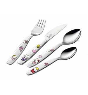 Hello Kitty Besteckset 4-teilig - Silber