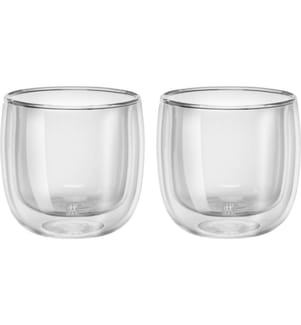 Set bestehend aus 2 Sorrento Teegläsern mit doppelter Wand - 240 ml - Transparent