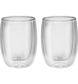Set bestehend aus 2 doppelwandigen Sorrento Kaffeegläsern - 200ml - Transparent