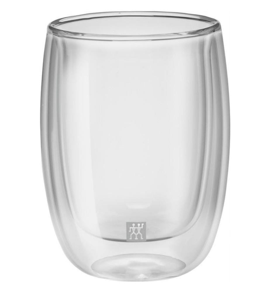 Set bestehend aus 2 doppelwandigen Sorrento Kaffeegläsern - 200ml - Transparent