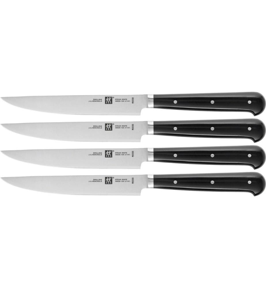 Steakmesserset 4-teilig - 120mm - Schwarz und Silber