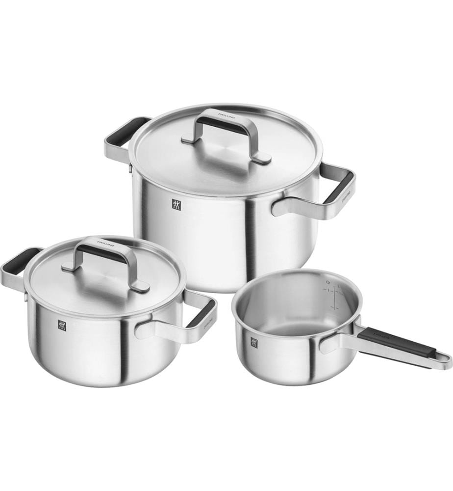 Set di pentole Pure da 3 pezzi - argento