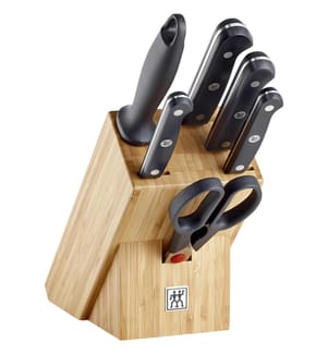 7 Teilig Gourmet Messerblockset Natur - Braun