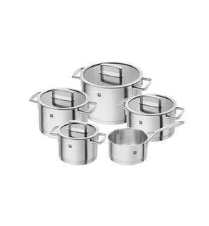 Vitality Set di pentole in acciaio inox da 5 pezzi - Argento
