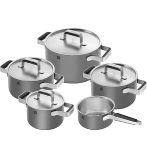 Set di pentole Pure da 5 pezzi - argento