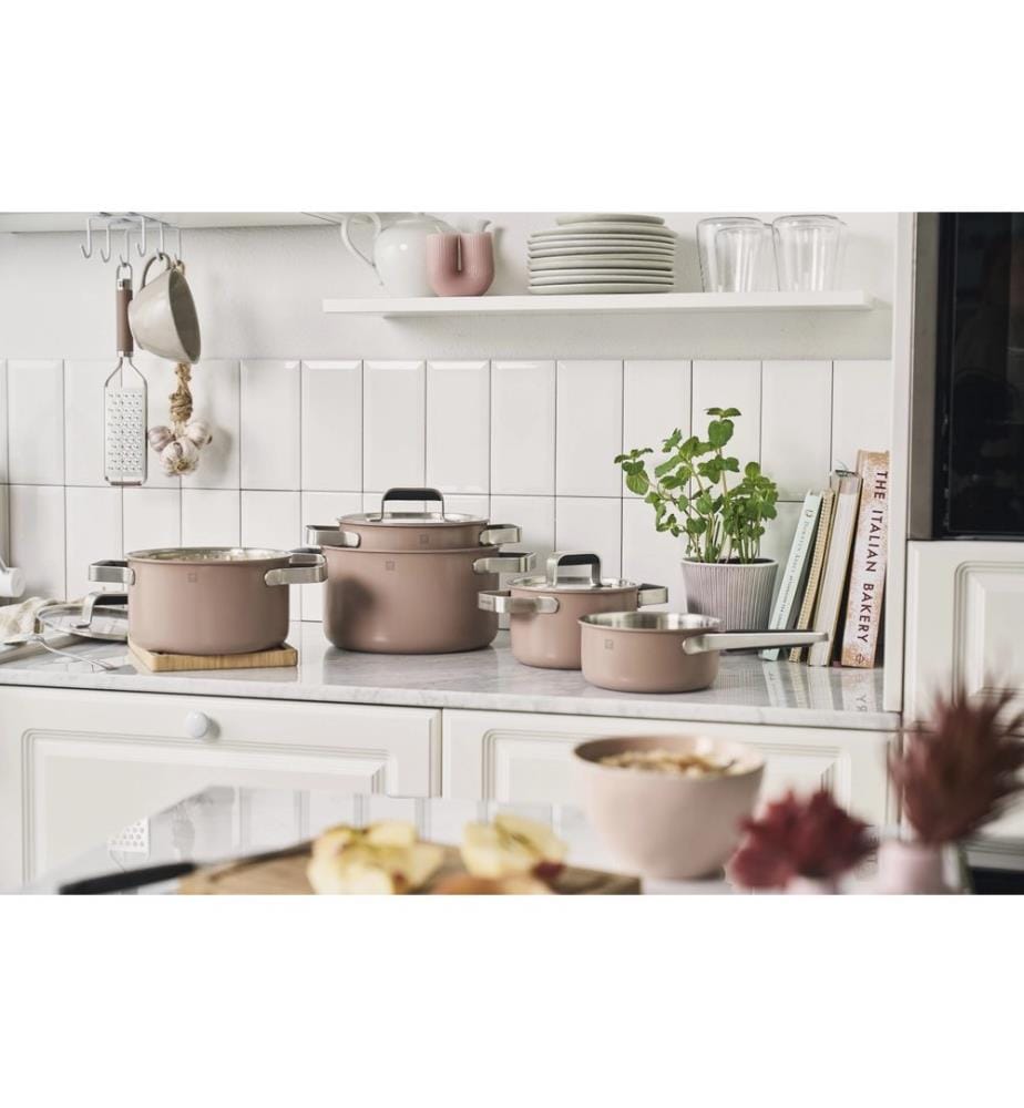 5 Teilig Pure Kochgeschirrset Rosa - Pink