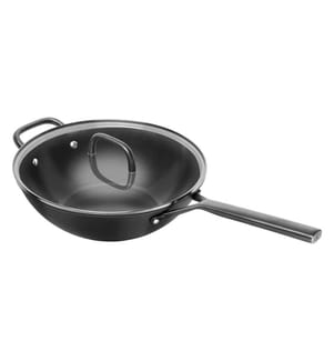 Wok mit Deckel - Schwarz