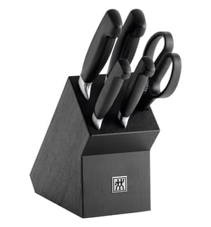 6 Teilig Four Star Messerblock Lady Block - Schwarz
