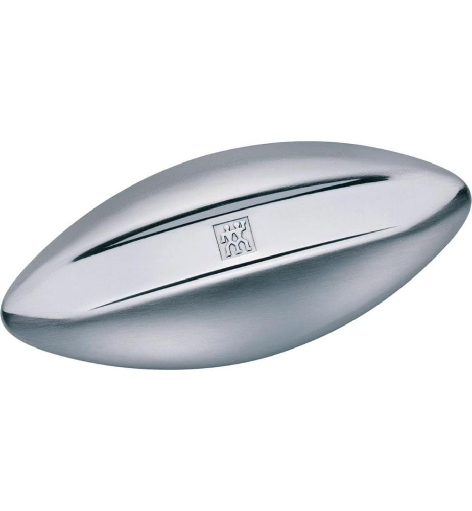 Seife aus Edelstahl, zweifarbig, matt poliert - 95x40mm - Silber