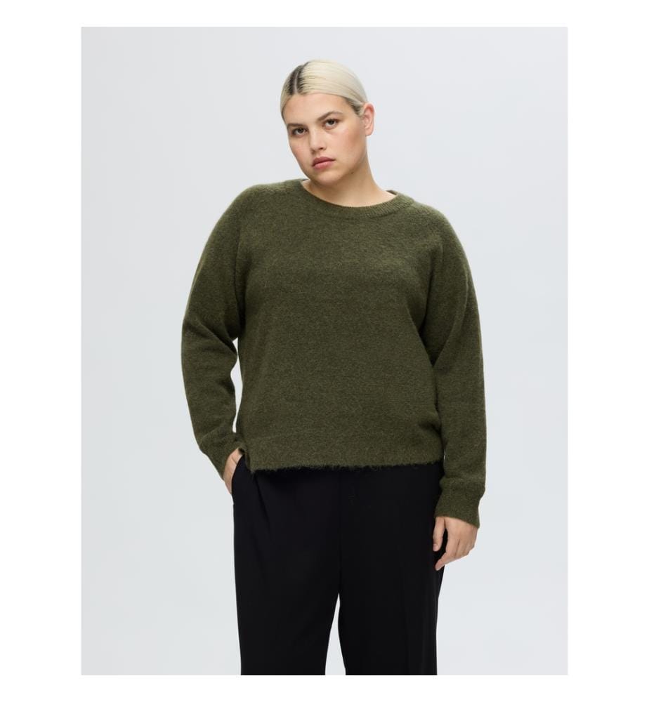 Pullover - Olive Kalamata meliert