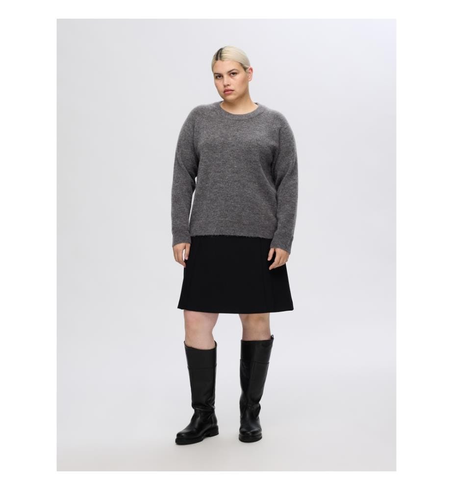 Pullover - Mittelgrau meliert