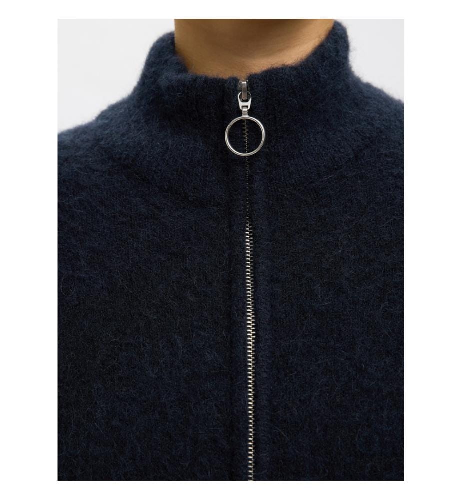 Strickjacke - Dunkel melierter Saphir