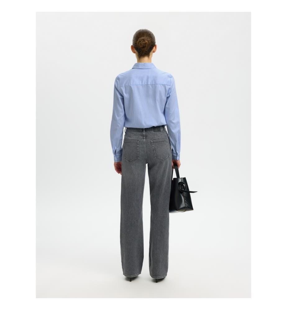 Hemd - strahlend weiss Blau
