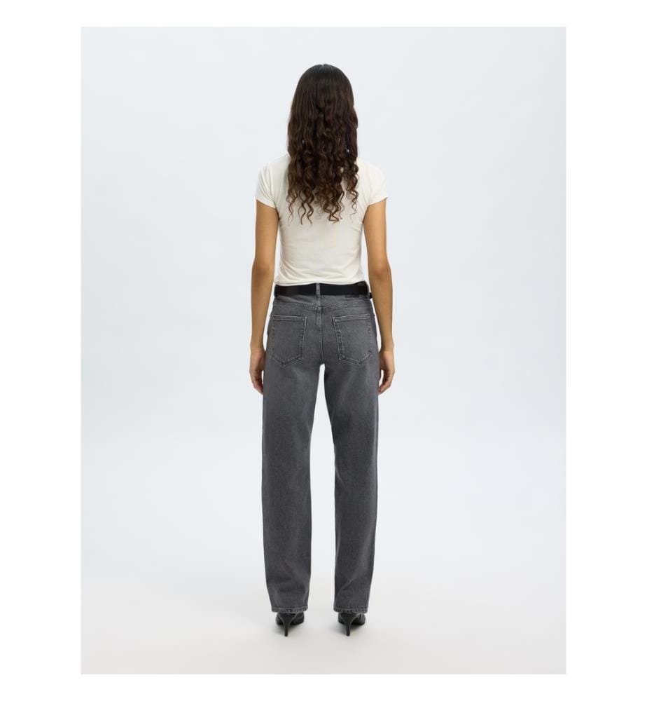 Gerade geschnittene Jeans – Denim-Grau