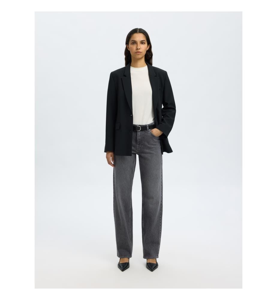 Gerade geschnittene Jeans – Denim-Grau