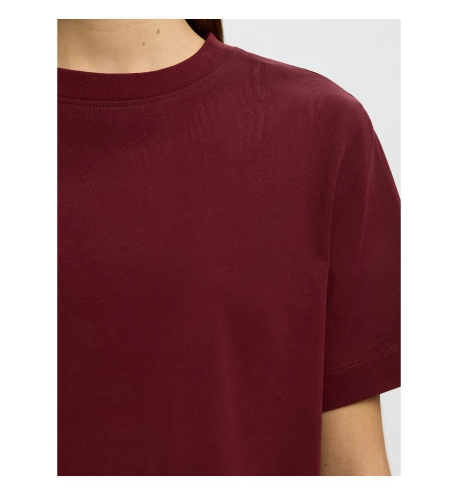 Boxy-T-Shirt – Rotbraun