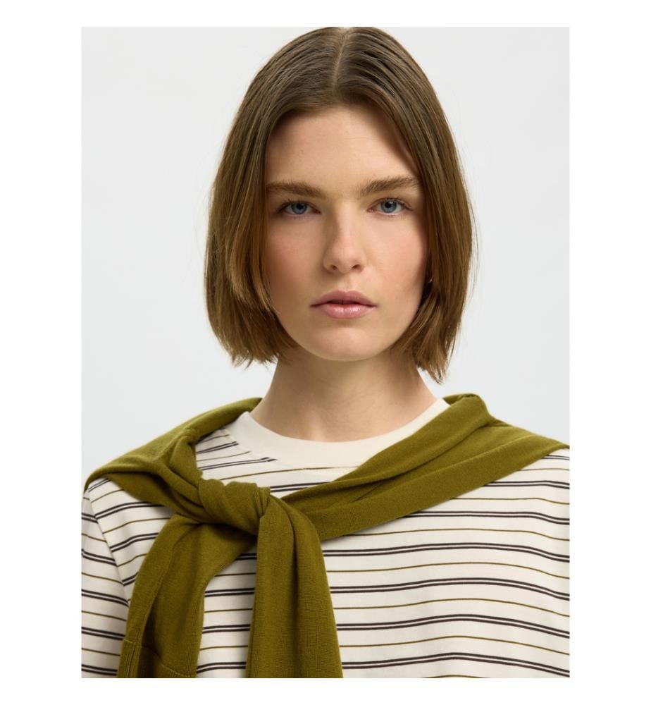 Boxy-T-Shirt mit Streifen – Delicioso, mehrfarbig