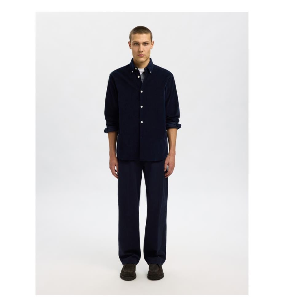 Hemd aus Cord – Himmelblau