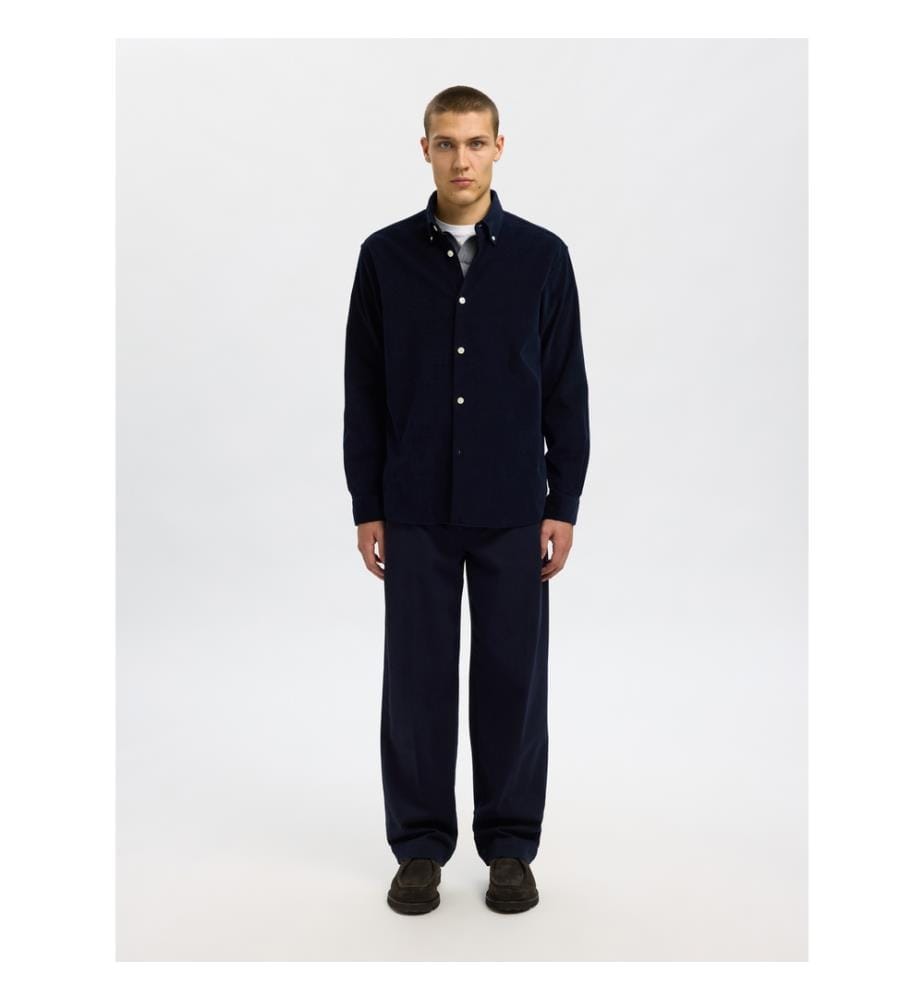 Hemd aus Cord – Himmelblau