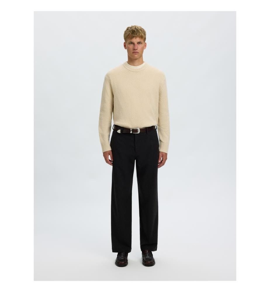 Pull col rond - Beige avoine