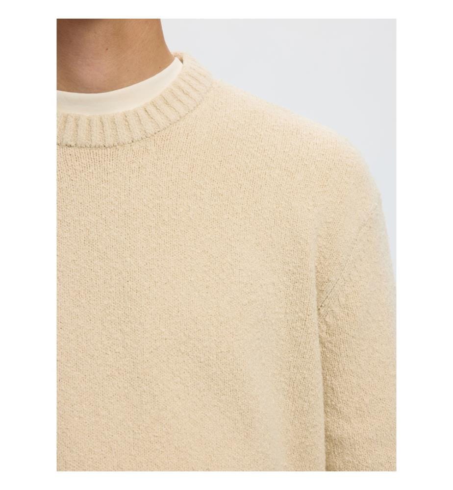 Pull col rond - Beige avoine